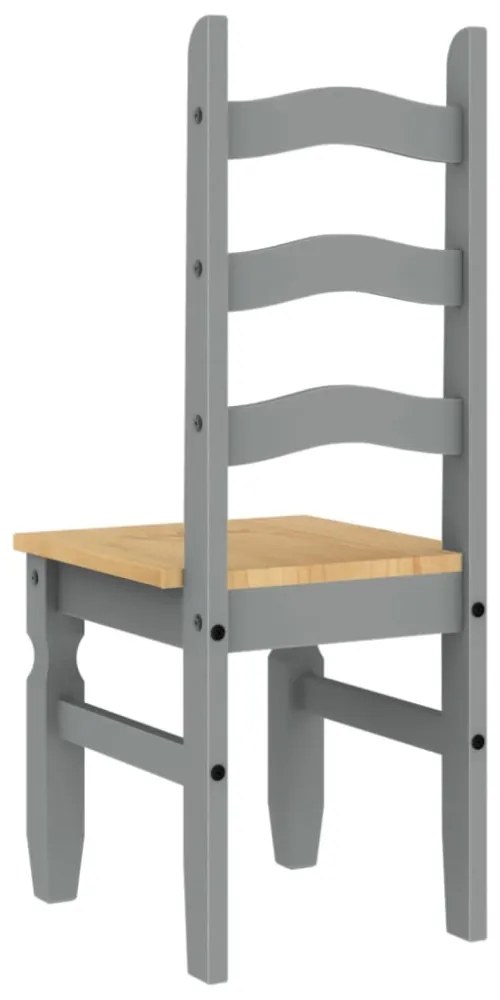 Corona 2 db szürke tömör fenyőfa étkezőszék 42 x 47 x 107 cm