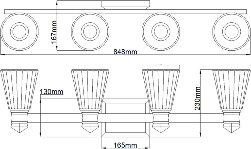 Quintiesse KAYVA QN-KAYVA4-PN Fali lámpa 1x22W/LED 3000k 1625LM IP44