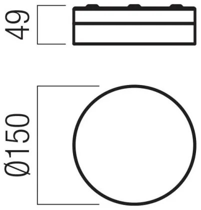 Redo 01-3729 - FRISBI LED mennyezeti lámpa 8W 230V IP44 fehér