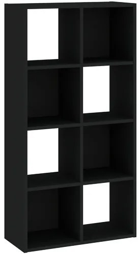Könyvespolc 8 Rekeszes Fekete Színben CATCHY 61 cm