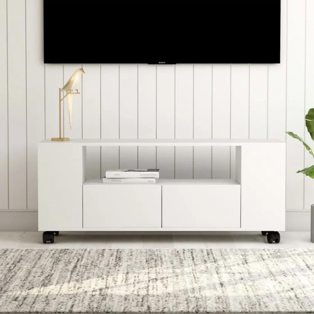 Fehér forgácslap tv-szekrény 120 x 35 x 43 cm