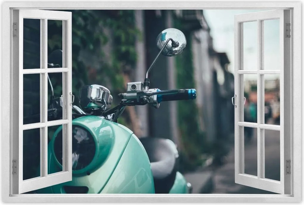 Poszterek 90x60 Türkiz robogó