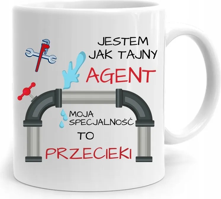 Bögre Ajándék Vízvezeték Szerelőnek Titkos Ügynök fényképes nyomtatással