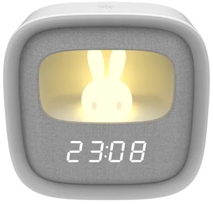 LED állítható éjjeli lámpa ébresztővel BUNNY LED/1,2W/5V 3000K