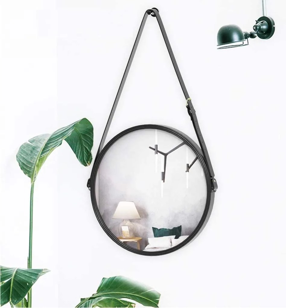 Tutumi, kerek tükör csíkon 60 cm CFZL-MR060, fekete, HOM-09000