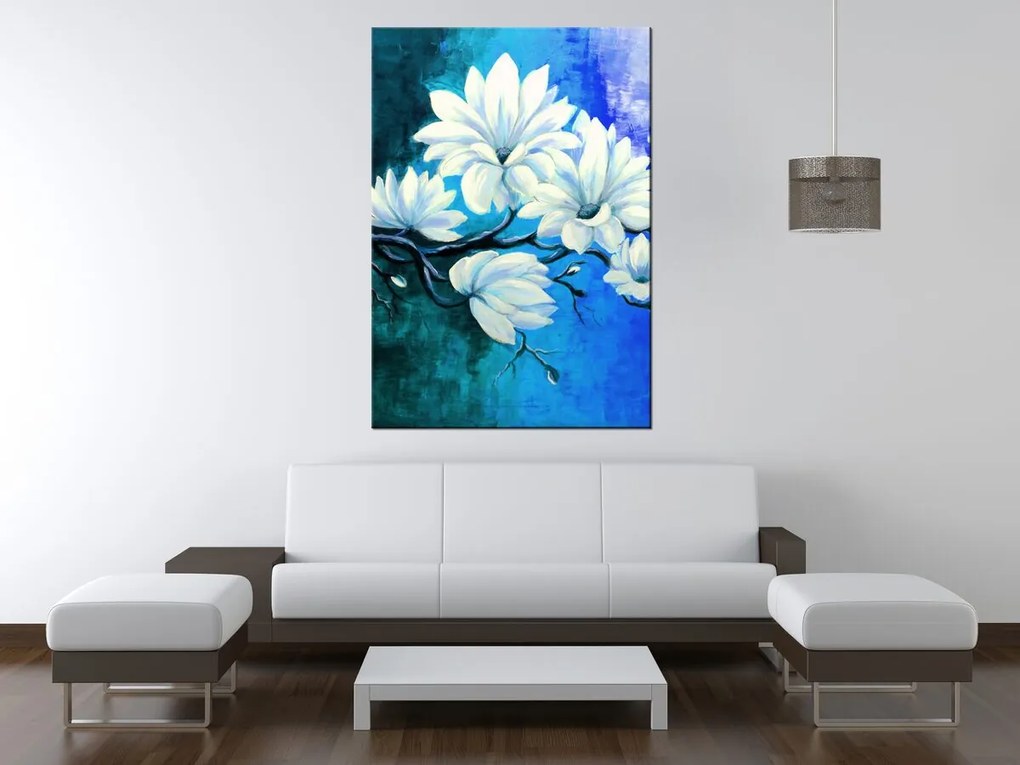 Gario Kézzel festett kép Csodás magnólia Méret: 100 x 70 cm