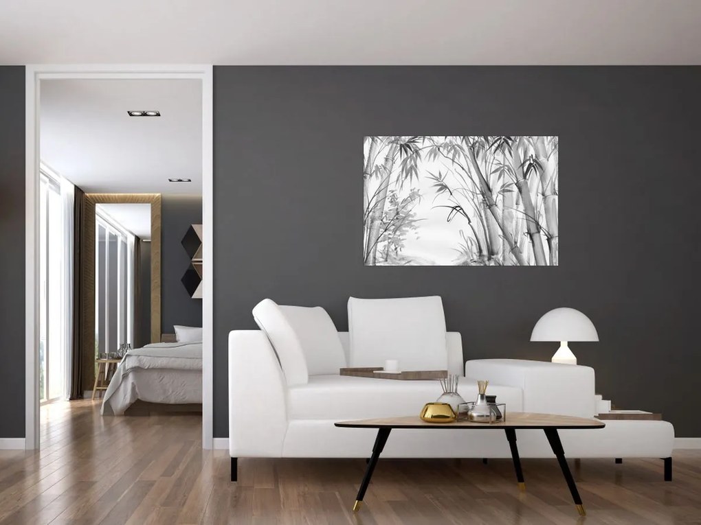 Kép - Bambusz erdő (90x60 cm)