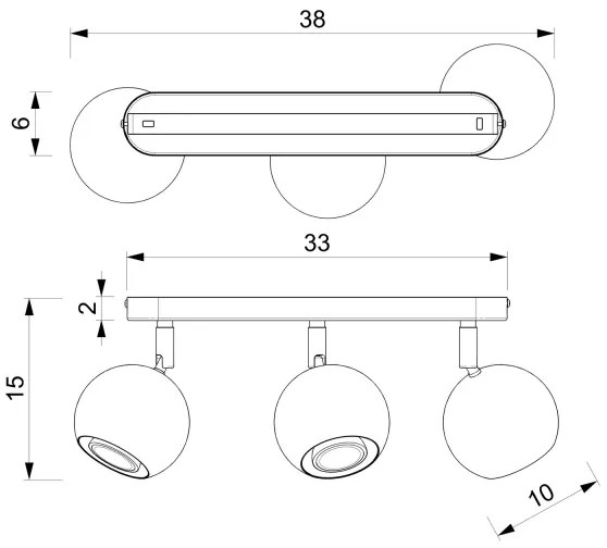 Spotlámpa COMET 3xGU10/8W/230V fehér/fényes króm