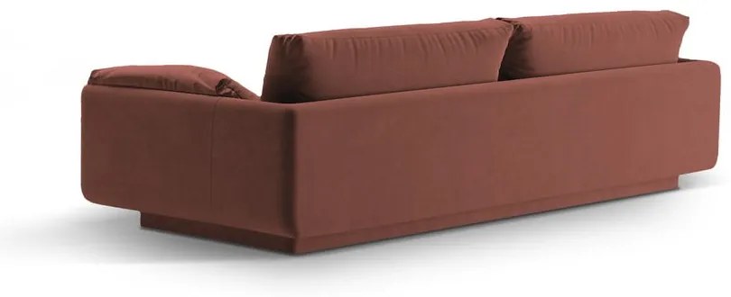 Rózsaszín bársony kanapé 250 cm Torino – Micadoni