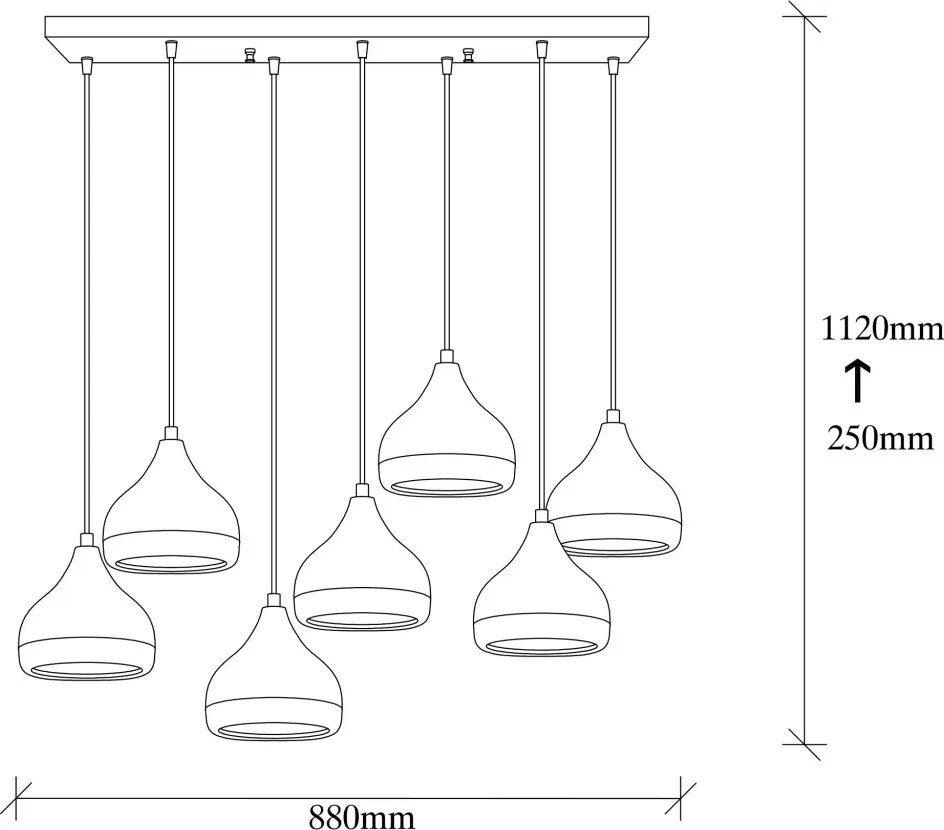 Opviq függőlámpa x7, fekete