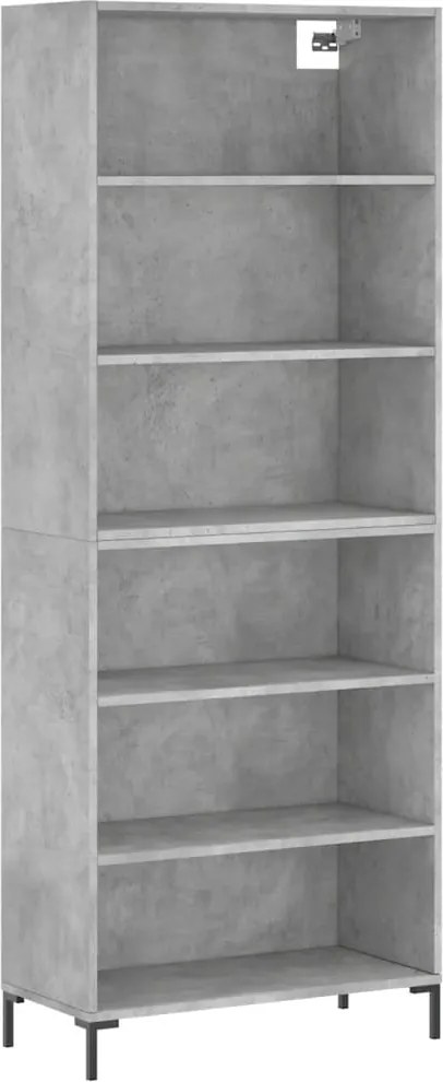 vidaXL betonszürke szerelt fa magasszekrény 69,5x32,5x180 cm