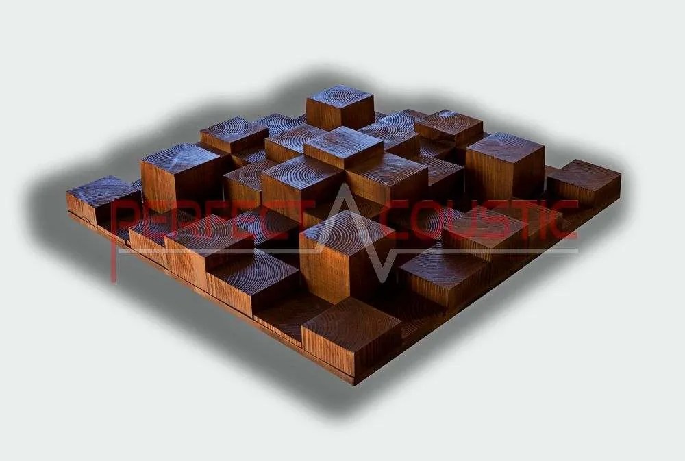 3D akusztikai diffúzor 70x70x10cm - natúr - 1db 70x70x10cm Egybecsomagolva, szállítással