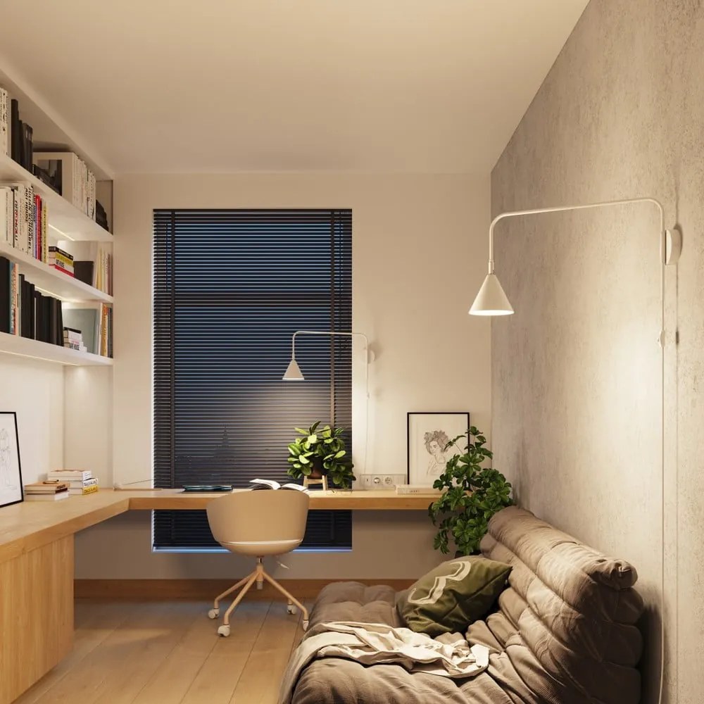 Fehér konnektorhoz csatlakoztatható fali lámpa Zylo – Sollux