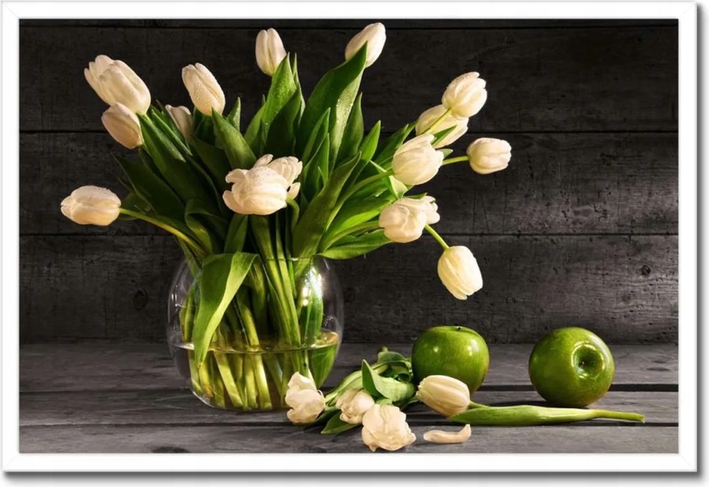 Poszterek keretben 60x40 Tulipánok vázában