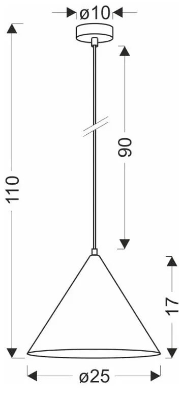 Barna függőlámpa üveg búrával ø 25 cm Dunca – Candellux Lighting