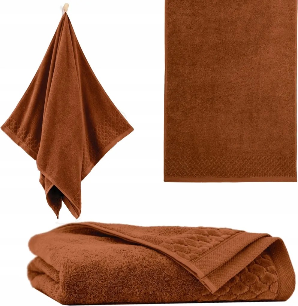 Carlo Törölköző 30X50 Pamut Antibakteriális Ab+ Barna Zwoltex Kéztörlő