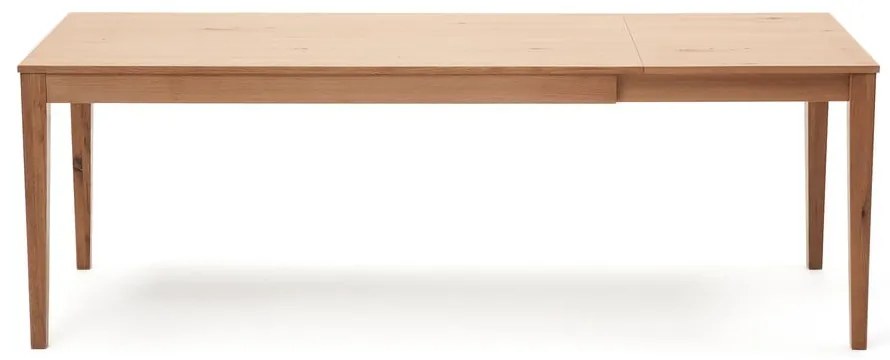 Natúr színű bővíthető étkezőasztal tölgyfa dekoros asztallappal 80x160 cm Yain – Kave Home