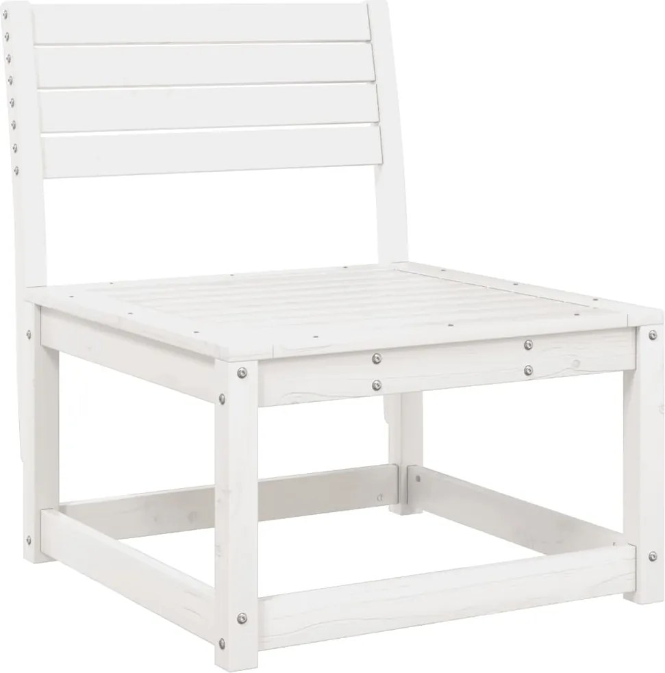 vidaXL fehér tömör fenyőfa kerti kanapé