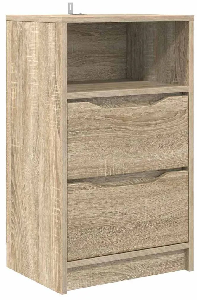 vidaXL Éjjeli asztal fiókkal Sonoma tölgy 40 x 30 x 467 cm Faanyag