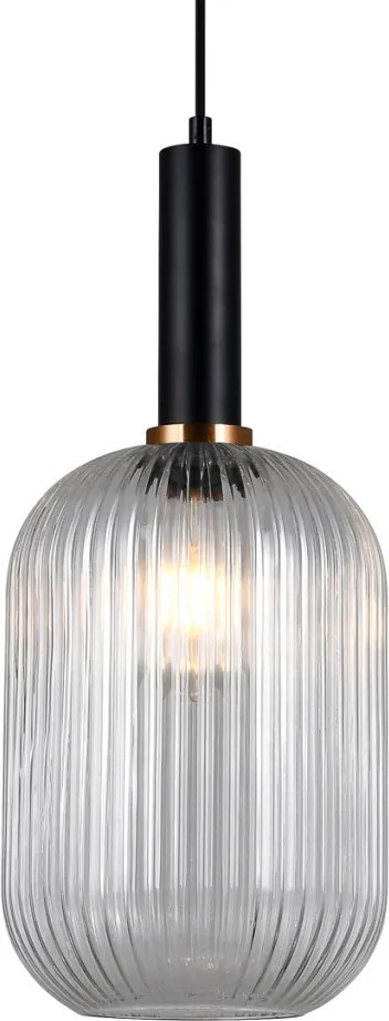 ITALUX PND-5588-1L-BK-CL ANTIOLA Egyágú Függesztett Lámpa Fém E27 IP20