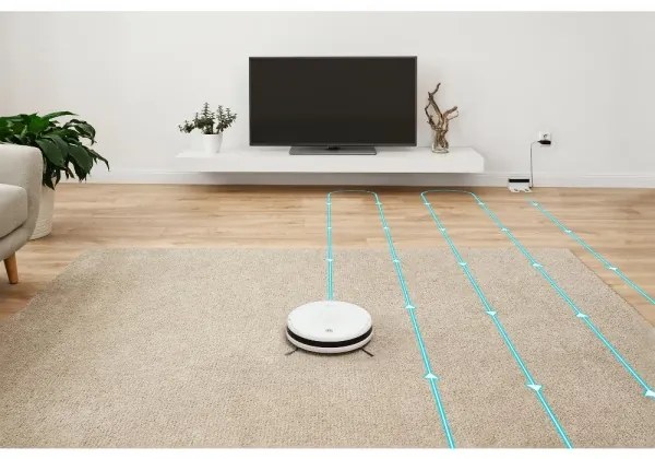 Sencor - Robotporszívó felmosóval 2in1 18W/1500 mAh fehér + távirányítás