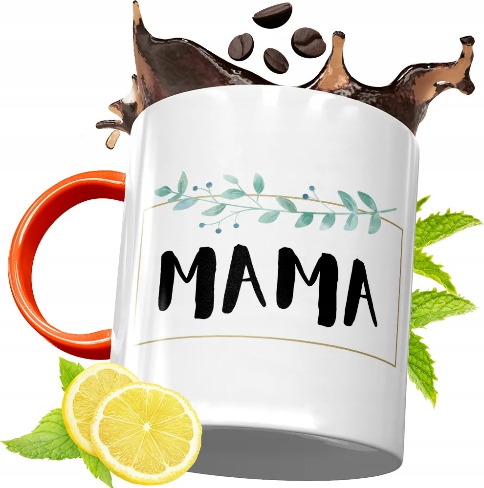 Narancssárga Bögre Anyukáknak Anyák Napjára fényképes nyomattal