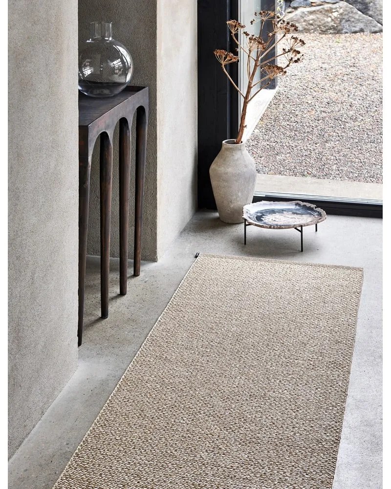 Krémszínű kültéri-beltéri futószőnyeg 70x200 cm Effi Mud – Pappelina