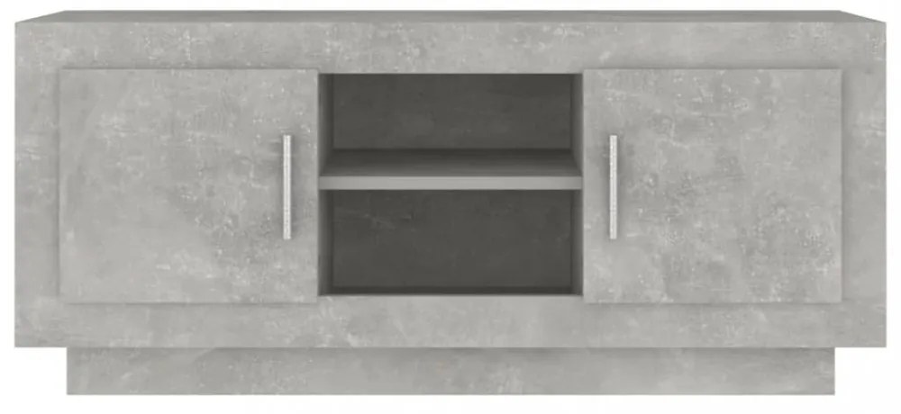 betonszürke szerelt fa TV-szekrény 102x35x45 cm