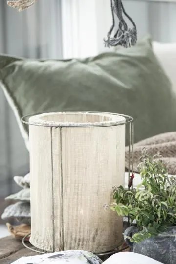 IB Laursen Gyertyatartó lámpás textil oldalakkal, S méret