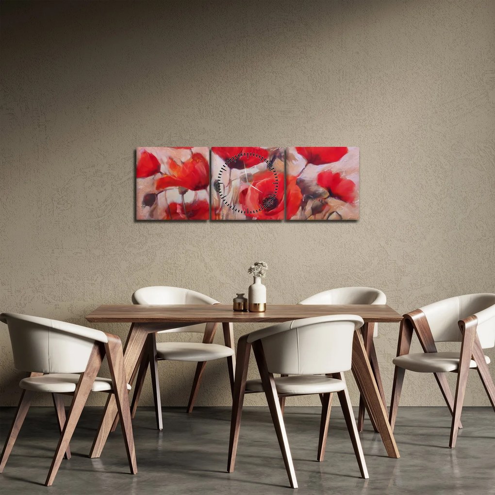 Kép - Farkas mák (órával) (90x30 cm)