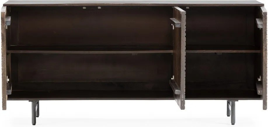 Sötétbarna mangófa komód 160x75x40 cm Kalai – MOME