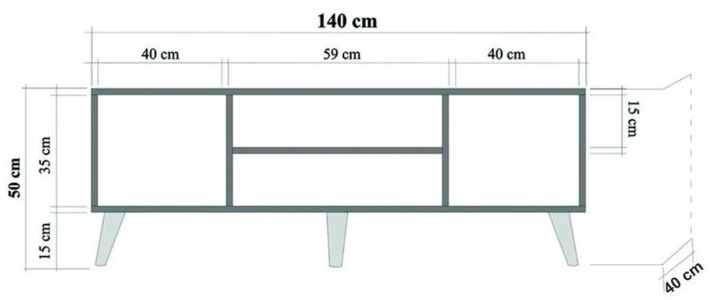 TV asztal Truva Oak