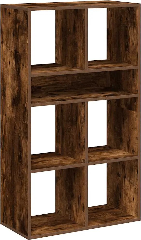 vidaXL könyvszekrény füstös tölgy 66x31x112 cm szerelt fa