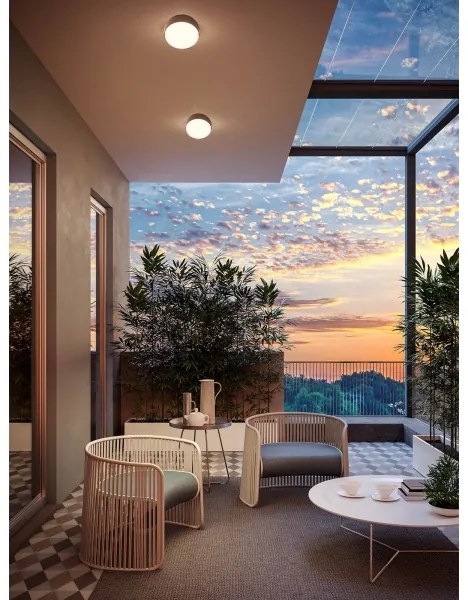 Redo 90496 - LED Kültéri mennyezeti lámpa URANIA LED/10W/230V 3000K IP65 barna