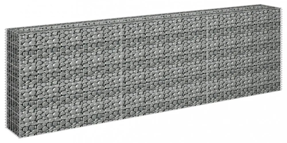 horganyzott acél gabion magaságyás 270 x 30 x 90 cm