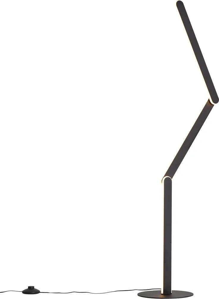Design állólámpa fekete, LED-del, 3 fokozatban dimmelhető - Gate