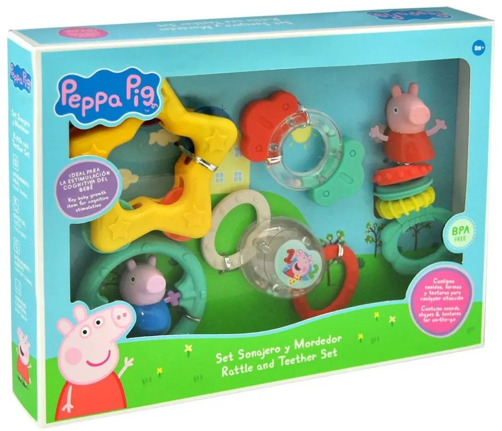 Peppa malac Fun baba csörgő és rágóka szett 5 db-os