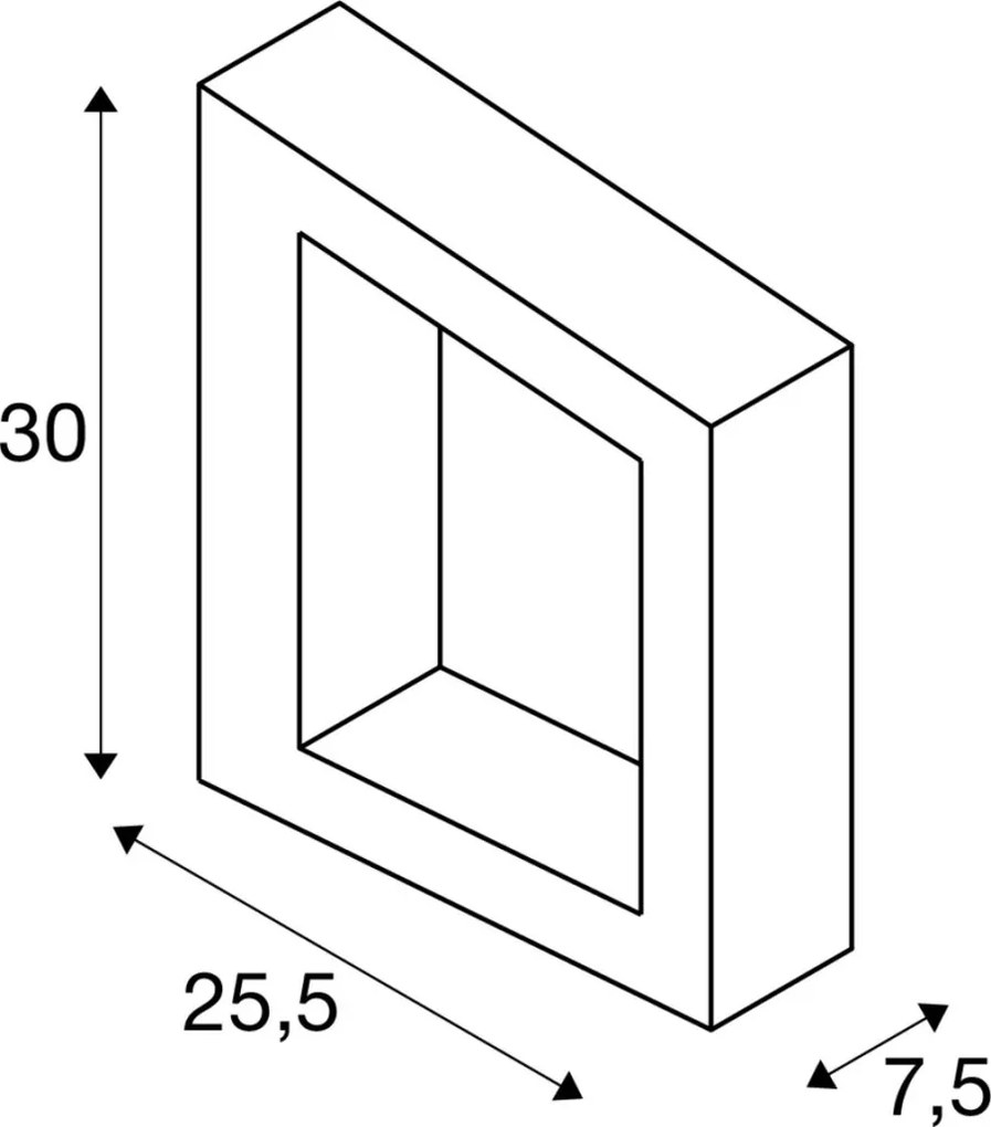 SLV 1005443 BOOKAT Modern Kültéri Fali Lámpa Antracit LED IP65