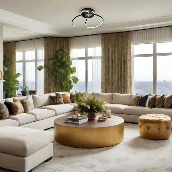 LED Felületre szerelhető csillár DELTA LED/30W/230V fekete