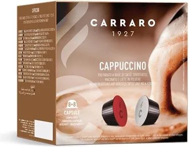 Kávékapszula, Dolce Gusto® kompatibilis, 8+8 db, CARRARO Cappuccino (KHK1166)