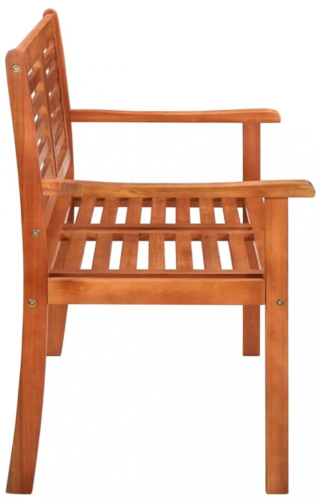 kétszemélyes tömör eukaliptuszfa kerti pad 120 cm