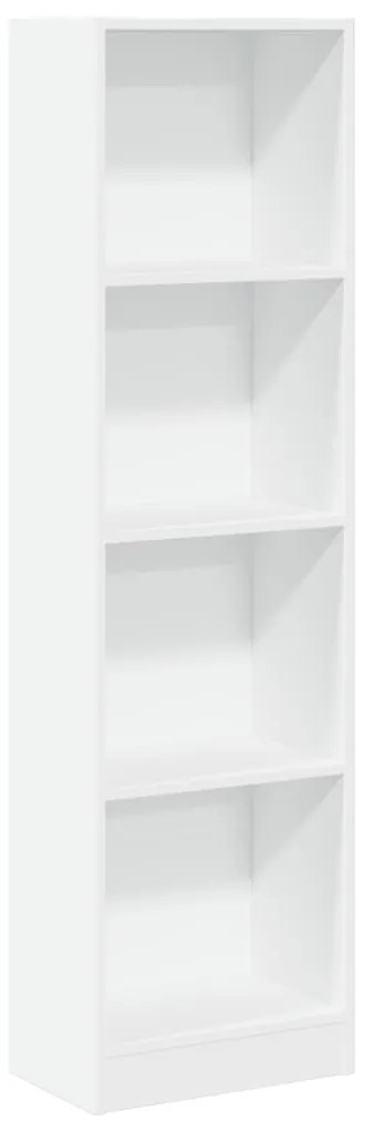 fehér szerelt fa könyvespolc 40 x 24 x 143 cm