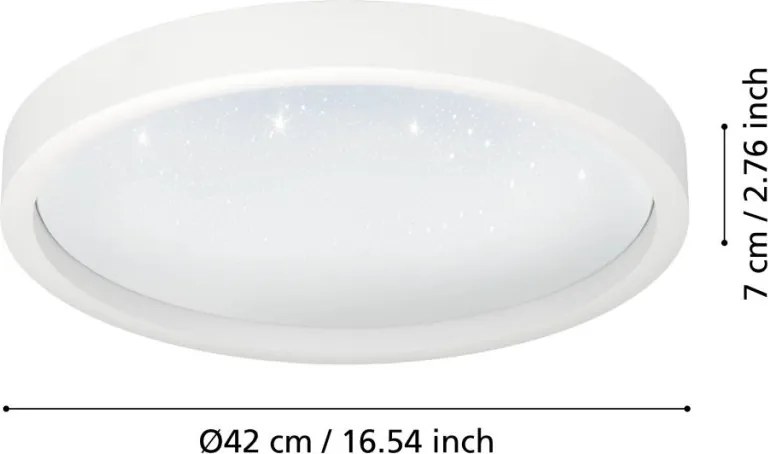 EGLO 900408 MONTEMORELOS-Z Kerek Mennyezeti Lámpa Fehér LED IP20