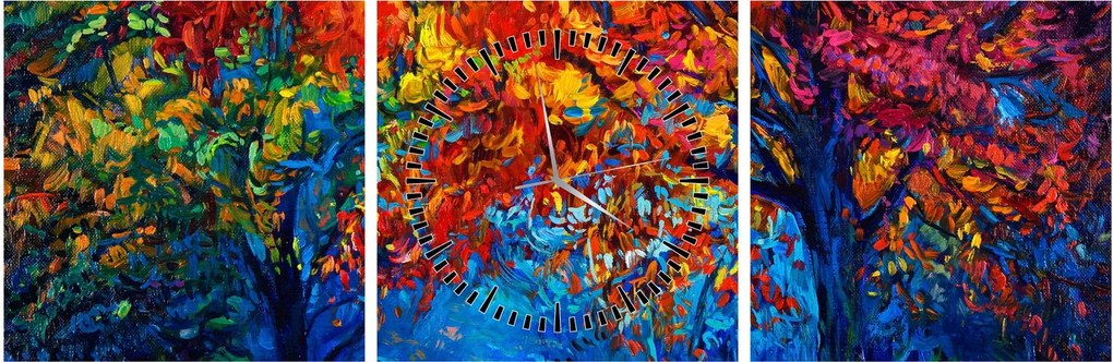 Természetfestmény képe (órával) (90x30 cm)