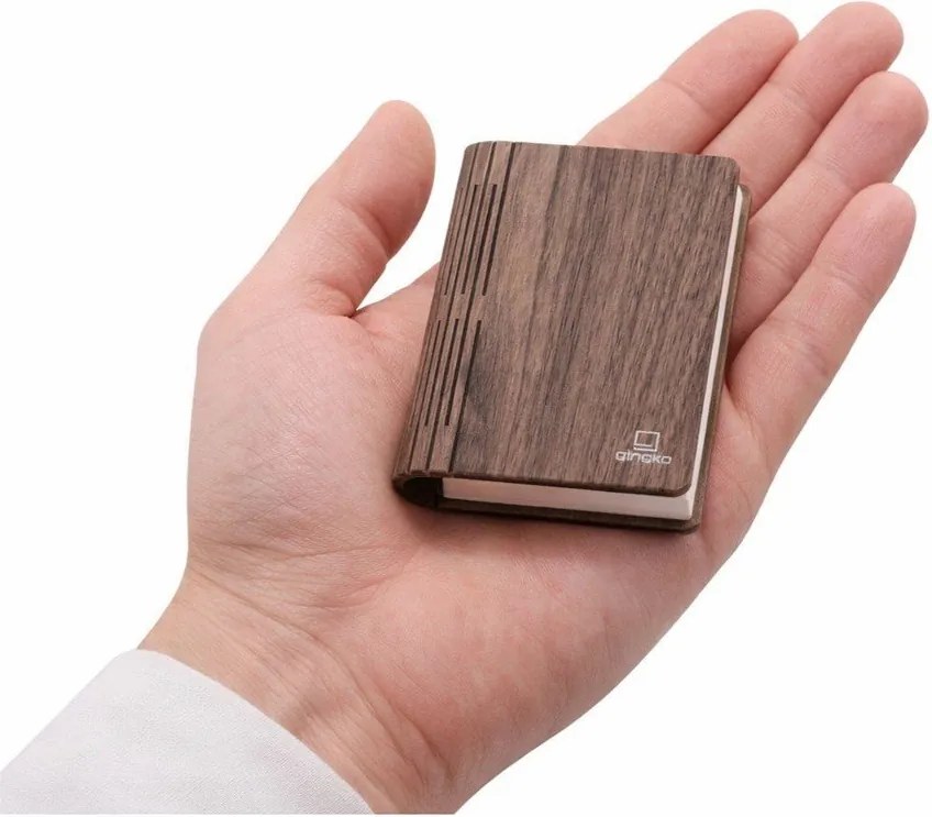 Sötét natúr színű USB hordozható fénydekoráció BookLight – Gingko