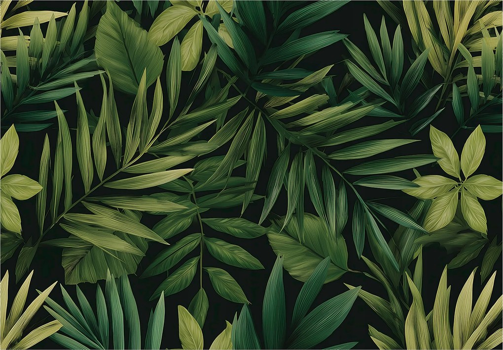 Fotótapéta Dzsungel Levelek Természet Hálószoba Nappali Tapéta Flizelina 300x210