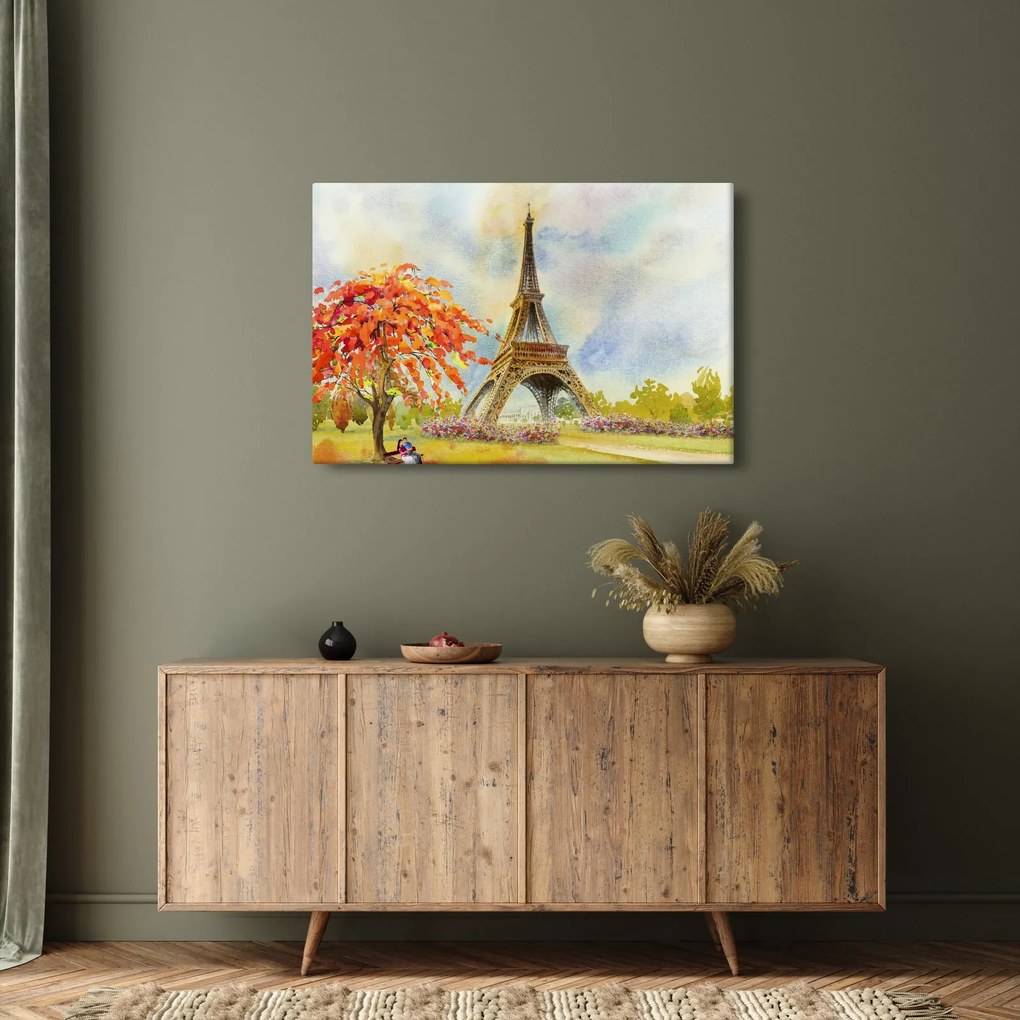 Festett kép az Eiffel-torony (90x60 cm)
