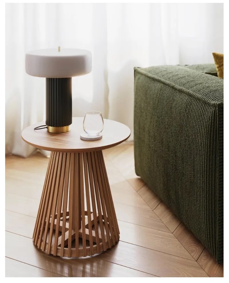 Fehér-zöld asztali lámpa fém búrával (magasság 37,5 cm) Serenella – Kave Home