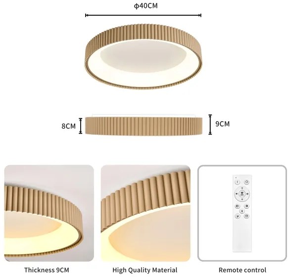 Brilagi - LED fényerőszabályozható mennyezeti lámpa FALCON MODERN LED/30W/230V 40 cm bézs+távirányító