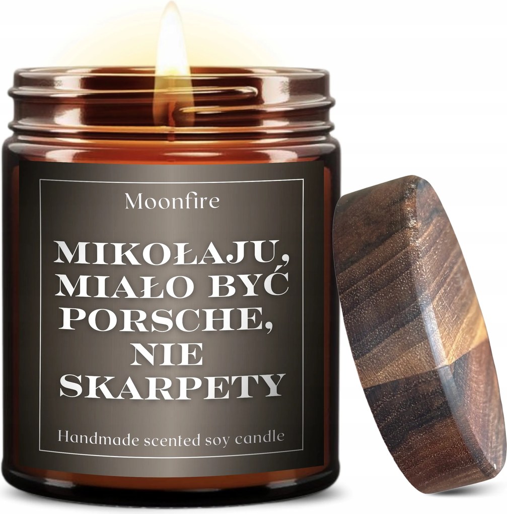 Karácsonyi Szójagyertya Ajándék Mikulásoknak nagy 330g